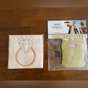 Amscan Gold and Pink 'She Said Yes' Party Set